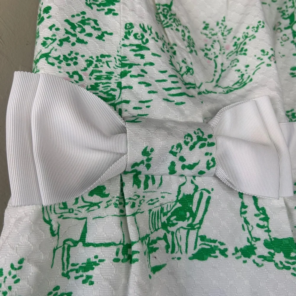 Lilly Pulitzer Amberly Resort White Spring Fever Toile Dress Size 8 Style 26873 - Picture 4 of 11